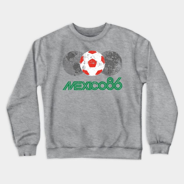 Mexico 86 - Retro Design Crewneck Sweatshirt by verde